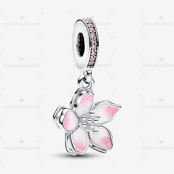 Pandora Cherry Blossom Dangle Charm - Picture 1 of 2